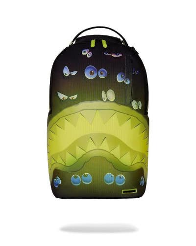 Sprayground Eyes On You Glow In The Dark Effect DLXR Men Black Backpack Bag SGB5