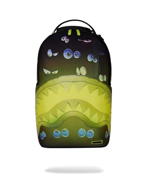 Sprayground Eyes On You Glow In The Dark Effect DLXR Men Black Backpack Bag SGB5