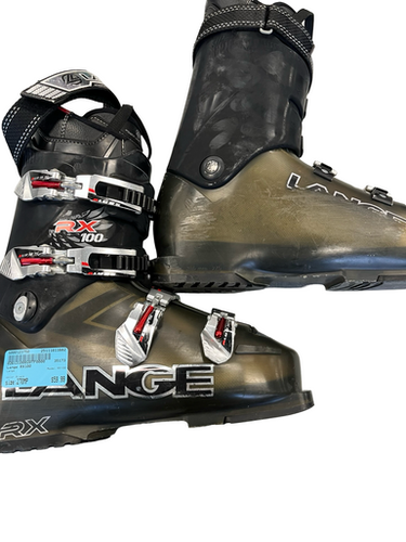 Used Lange RX100 Mens DH Ski Boot Black 270 MP - M09 - W10 11682-S000123750
