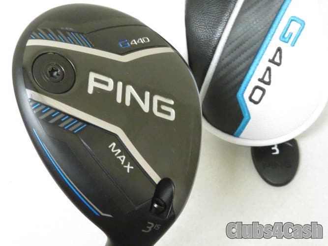 PING G440 Fairway 15  3 Wood TOUR 2.0 Chrome 65 Stiff Flex +Cover