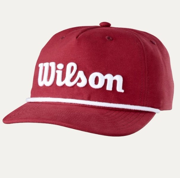 Wilson Script Rope Snapback Hat (Burgundy, Adjustable) Golf Cap 2025 NEW