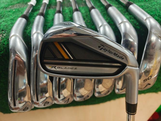 Taylormade Rbladez Golf Iron Set 4-PW,AW Stiff Flex Steel Shaft Nice