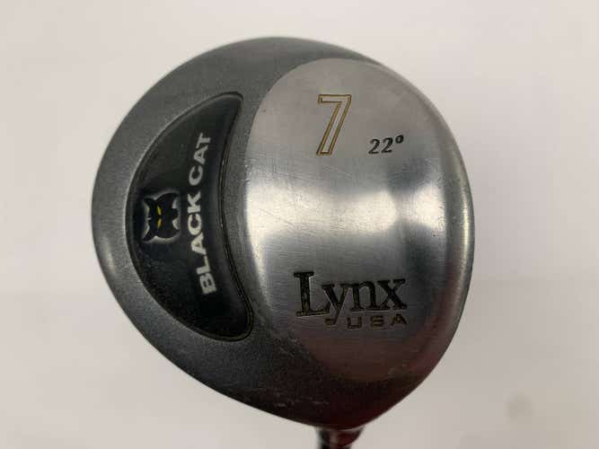 Lynx Black Cat Titanium 7 Fairway Wood 22* Flare Unifiber Stiff Graphite Mens RH