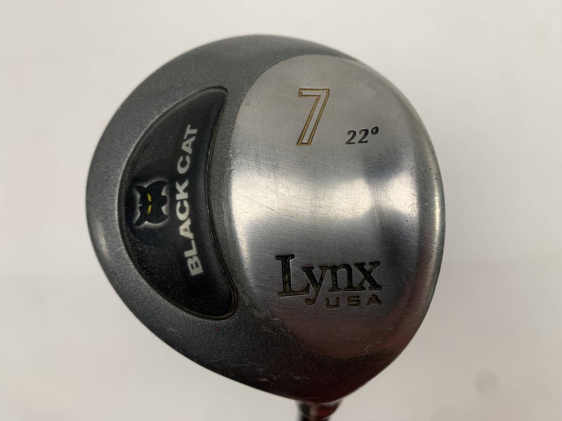 Lynx Black Cat Titanium 7 Fairway Wood 22* Flare Unifiber Stiff Graphite Mens RH