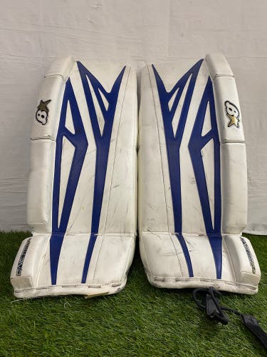 White 29" Junior Brian's GNETiK 8.0 Goalie Leg Pads (Used)