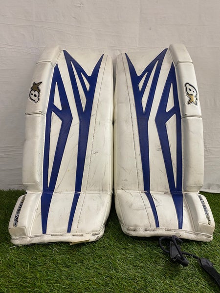White 29" Junior Brian's GNETiK 8.0 Goalie Leg Pads (Used)