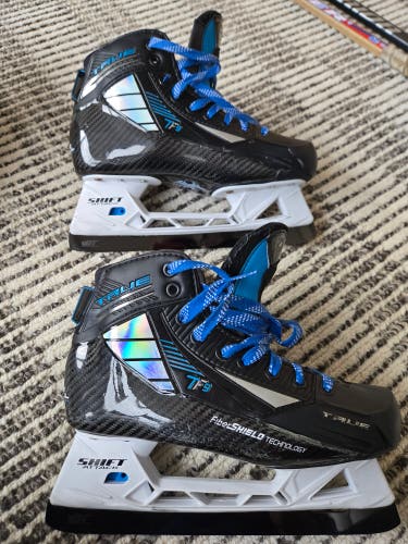 Upgraded blades + True TF9 Hockey Goalie Skates Regular Width 7.5