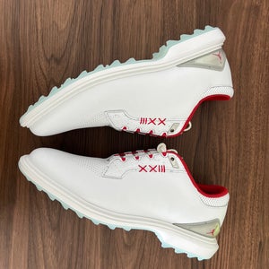 Nike Jordan ADG 5 PGA Golf Mens Masters White Fire Red Silver FQ7874 101 Sz 9