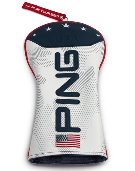 PING Patriot Premium Driver Cover Headcover White/Red/Navy Limited Edition NEW!