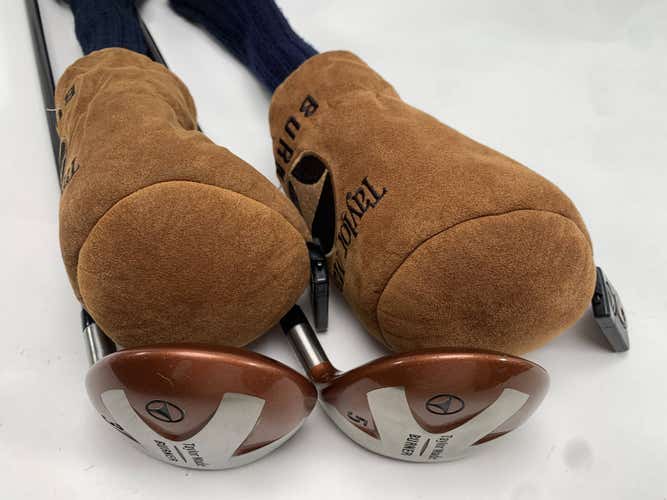 TaylorMade Ti Bubble 3 & 5 Fairway Wood Set 15* 18* Bubble 2 S-90 Mens RH HC