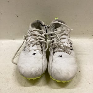 Used New Balance LAX Cleats Mens White And Optic Yellow Senior 11.5 11725-S000494217