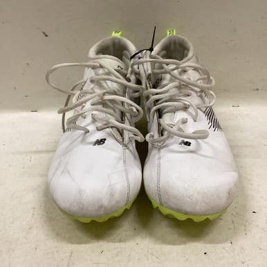 Used New Balance LAX Cleats Mens White And Optic Yellow Senior 11 11725-S000494219