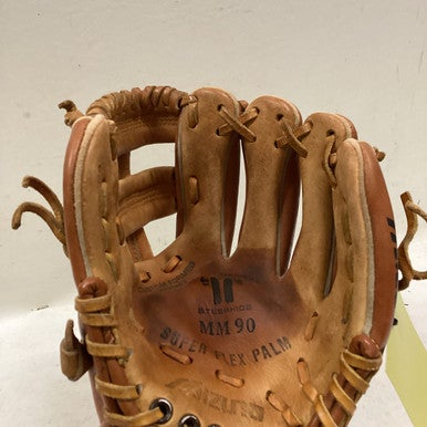 Used Mizuno MM 90 BB/SB Glove RH Throw Brown 10" 11725-S000494291