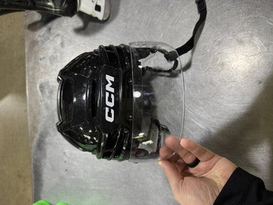 Used CCM TACKS 720 W/ HALF VISOR Helmet Half Visor Combo Black MD 11605-S000210227