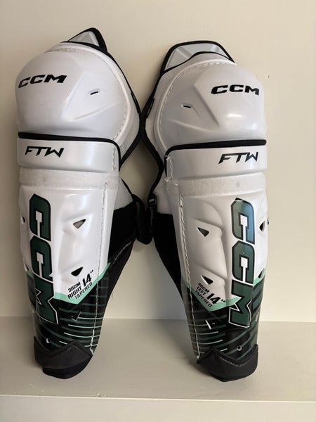 Senior CCM Jetspeed FTW 14" Shin Pads (like new)