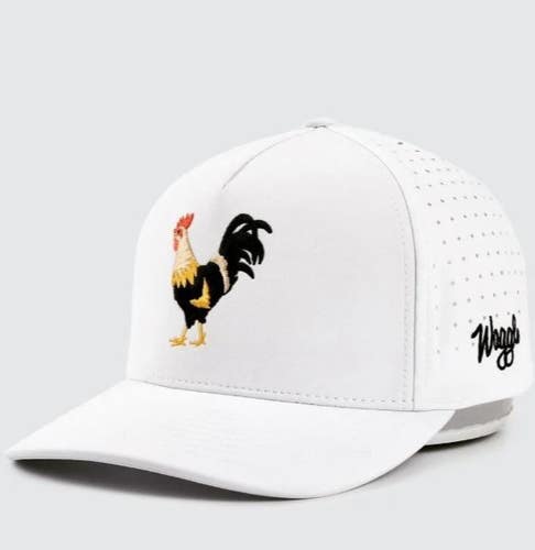 Waggle Golf "Feelin Cocky" Snapback Hat Cap White One Size NEW!