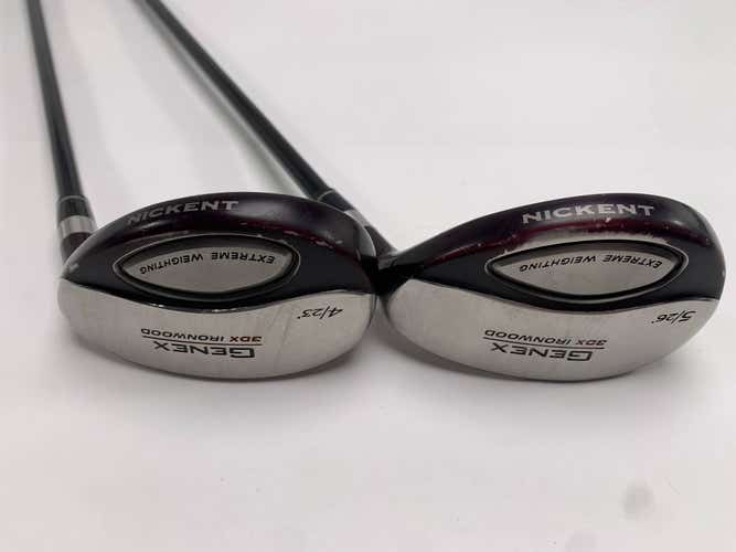 Nickent 3DX Ironwood 4 & 5 Hybrid Set 23* 26* SpeedRated 75 75g Stiff Mens RH