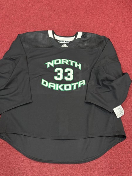 University of North Dakota Black Goalie Cut 60G Adidas Jersey (New) Item#BGC60