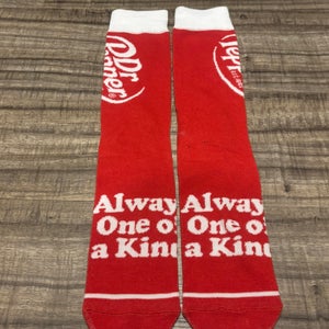 Dr Pepper Soda Crew Socks Adult Large New without Tags