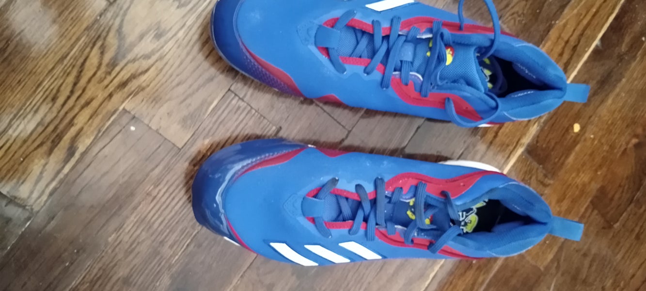 Blue Men's Size M 10.5 (W 11.5) Adult Adidas Low Top Metal (Used)