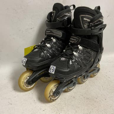 Used Rollerblade SPITFIRE 2-5 Junior Rec Fitness Skates Black Adjustable 11855-S000194842