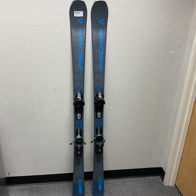Used Fischer TREND Mens DH Skis Grey And Royal Blue 155 cm 11855-S000194836