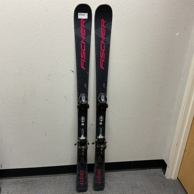 Used Fischer ASPIRE LITE Women's DH Skis Black And Pink 140 cm 11855-S000194832