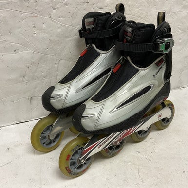 Used Rollerblade LIGHTNING 05 Senior Rec Fitness Skates Silver Senior 7 11855-S000194808