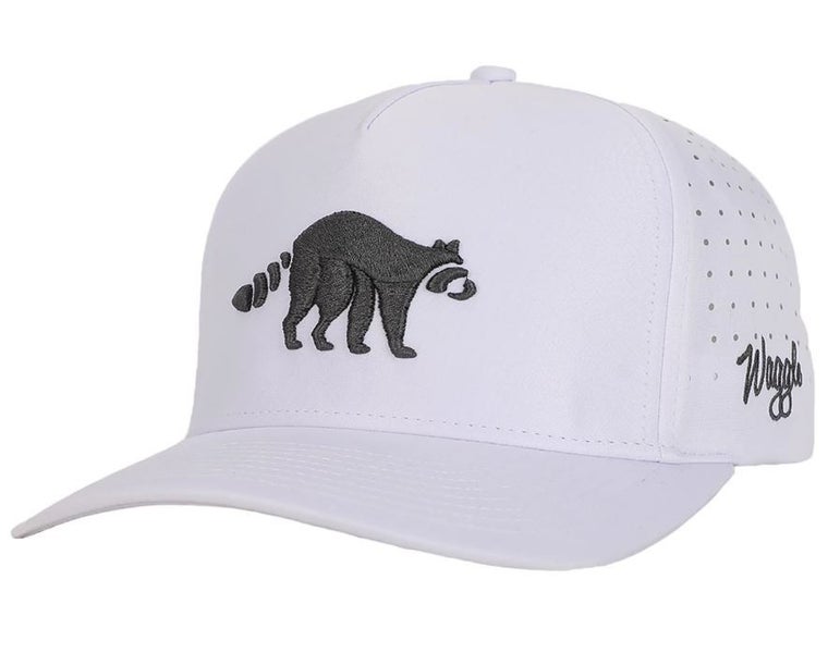 Waggle Golf "Bev Cart Bandit" OG Snapback Hat Cap White One Size NEW!