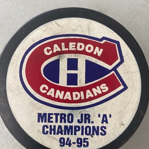 Caledon Canadians puck (OHA JrA)