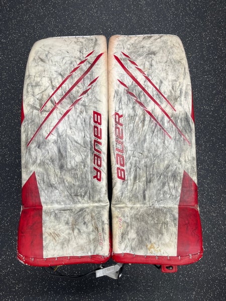 Bauer (Used) White Senior Goalie Leg Pads 34"