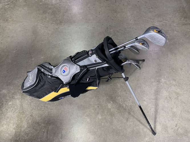 US Kids WT-10 Club Set Driver 4H 6 8 PW SW Putter Ultralight 63''Junior RH + Bag