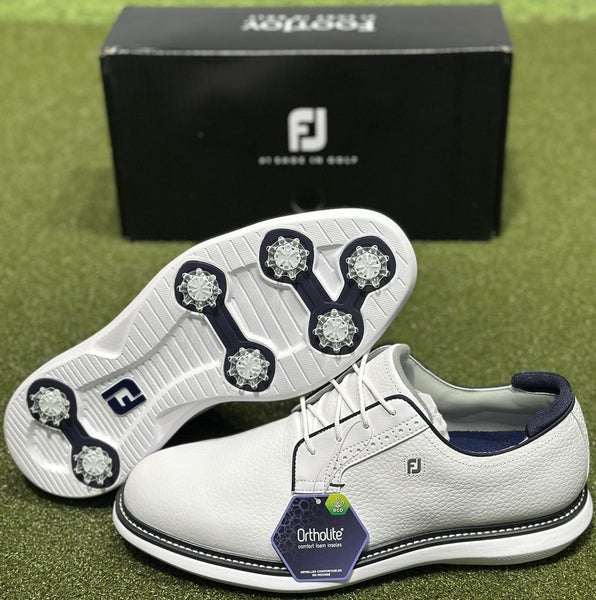 FootJoy Traditions Leather Mens Golf Shoes WHITE Choose Size / Width NEW!