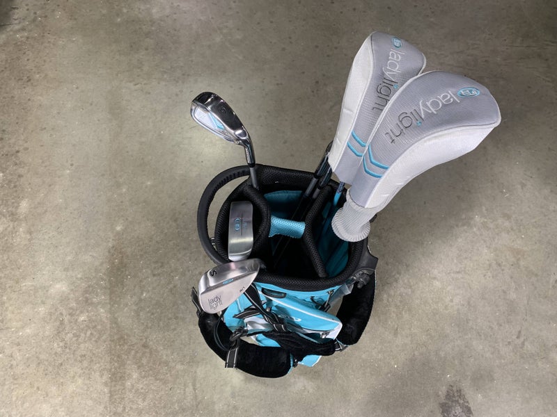 U.S. Kids Golf Lady Light AV1 Club Set 3W 4H 6 & 8 PW SW Putter JR RH HC +Bag