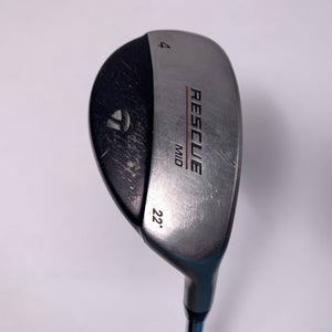 TaylorMade Rescue Mid 4 Hybrid 22* Light Metal 95g Regular Steel Mens RH