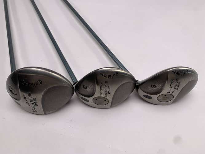 Callaway Hawkeye Wood Set Driver 3 5 | 12* 15* 18* Hawk Eye Gems UL Ladies RH