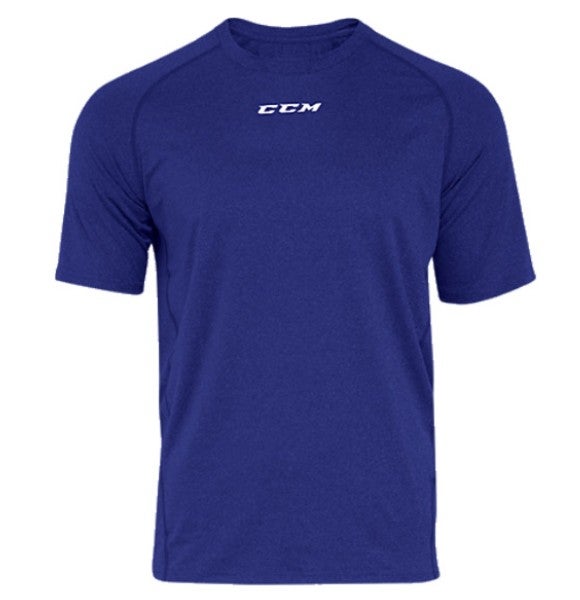 NEW CCM Performance Short Sleeve Loose Fit Top, Navy Blue, Sr. XL