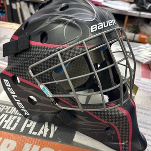 Bauer NME5 NME 5 (Used) Large Black Senior ice hockey goal Goalie Mask adult SR used