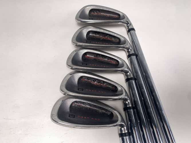 Wilson Deep Red Iron Set 6-PW Stiff Steel Mens RH