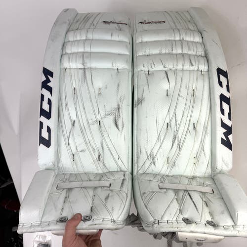Used White CCM Eflex Pro Goalie Pads | Bobrovsky | 35 +1"