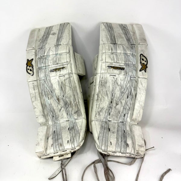 Used White Brian's Gnetik Goalie Pads | 35 +1"