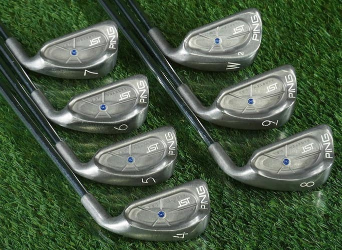 PING ISI IRONS SET 4-PW KARSTEN CUSHIN DGS STIFF FLEX BLUE DOT RIGHT HANDED RH