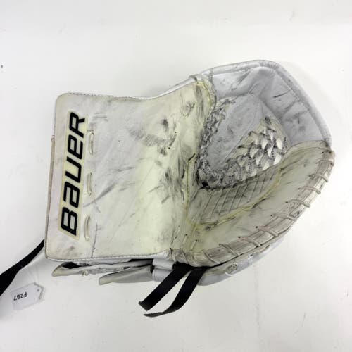 Used White Regular Bauer Supreme 1S Goalie Glove | Senior | 580 Break