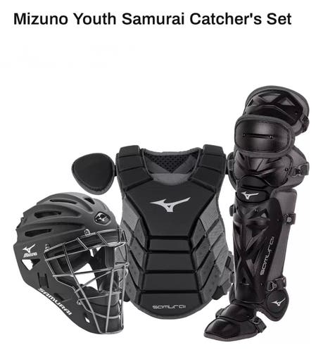 Mizuno Youth Samurai Catcher's Set Black/Grey