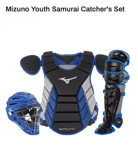 Mizuno Youth Samurai Catcher's Set Black/Royal