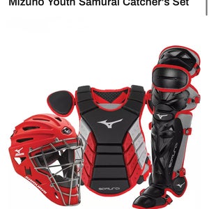 Mizuno Youth Samurai Catcher's Set Black/Red