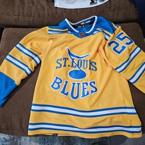 St. Louis Blues Jordan Kyrou Revers Retro Size 50 Men's Adidas Jersey (Used)