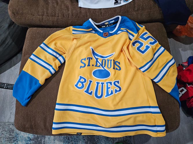 St. Louis Blues Jordan Kyrou Revers Retro Size 50 Men's Adidas Jersey (Used)