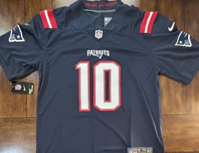 New England Patriots Drake Maye Jersey Stitched Adult Large NWT