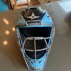 Used All Star System 7 Catcher's Mask (Youth 9-13 YO) Sky Blue + Navy barely used